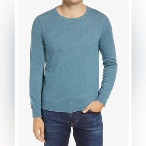 Bonobos NWT Feder Stripe Topaz 100% cotton light sweater/shirt SzXL